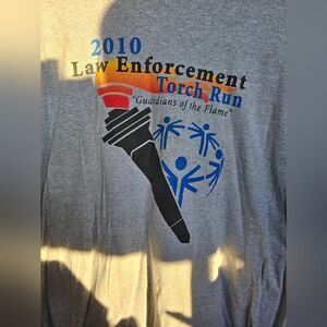 T-shirt men Gray size XL police bridge 050